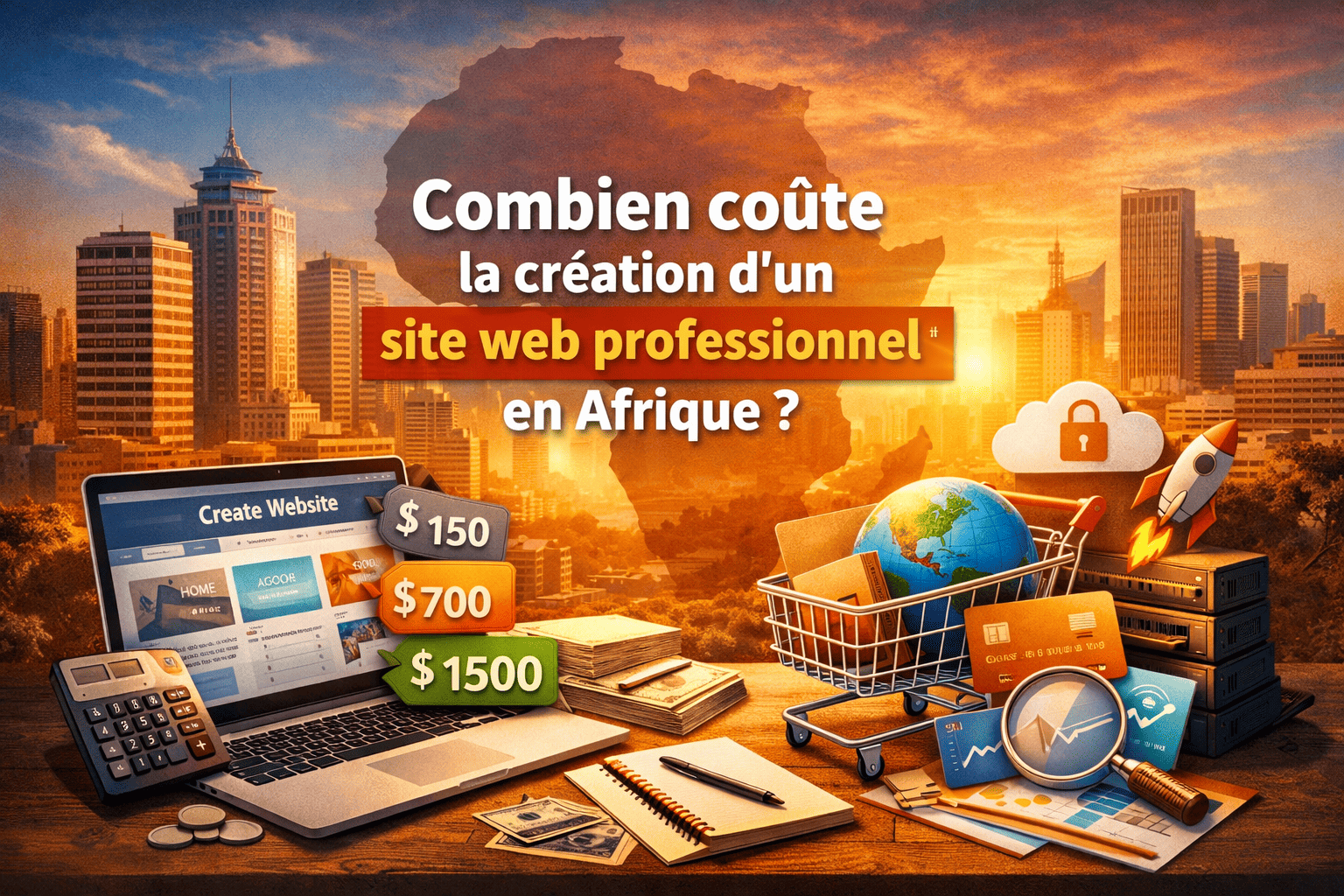 combien coûte la création d’un site web professionnel en afrique